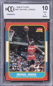 1986-87 Fleer Basketball Complete Graded Set (132) plus Complete Stickers Graded Set (11) – Including Two Michael Jordan Rookie Cards!